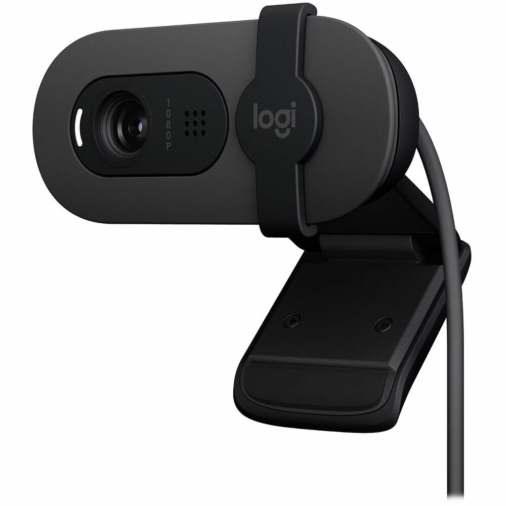 Веб камера Logitech Brio 90 Graphite, Full HD 1080, с микрофоном, чёрная