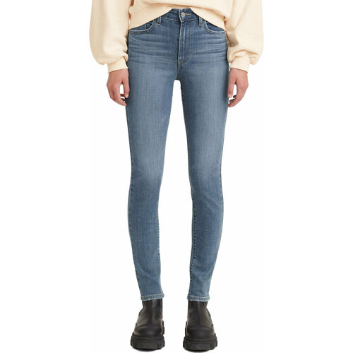 фото Джинсы скинни levi's women 721 high rise skinny jeans, размер 25/32, голубой