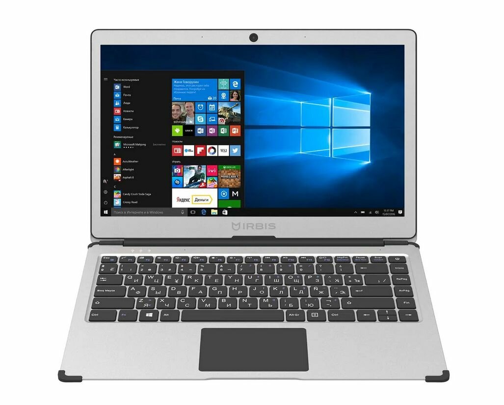 13.3" Ноутбук Irbis NB500 (NB500) серебристый - 1920x1080, IPS, Intel Celeron N3350, ядра: 2 х 1,1 ГГц, 3 ГБ, eMMC 32 ГБ, Intel HD Graphics 500, Windows 10 Pro 64
