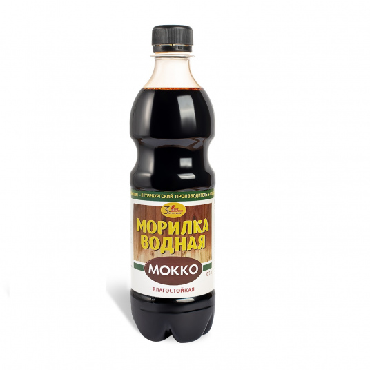 Морилка Водная Новбытхим 0.5л Мокко для Тонирования Пропитки и Защиты Деревянных Изделий.