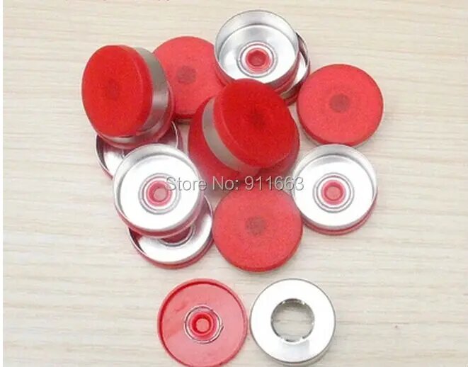 Красные алюминиевые крышки 20 мм, Red Frosted, 50 шт.