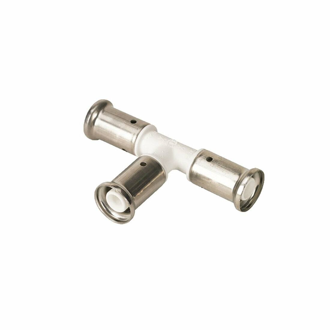 Тройник равнопроходный  ПВДФ   пресс  белый   16x16x16  HENCO