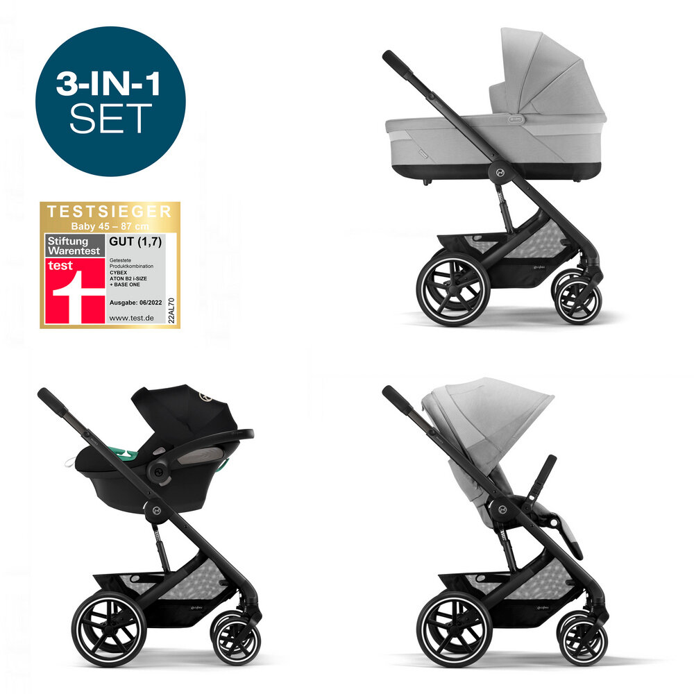 Balios S LUX NEW (3 в 1) / Cybex Aton B2 i-Size (Lava Grey)