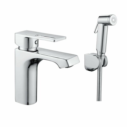 Смеситель для раковины с гигиеническим душем Raffine F171, хром