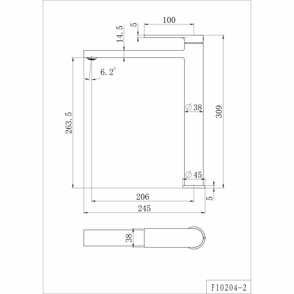 Смеситель для раковины Frap Arne F10204-2 однорычажный на столешницу цвет хром - фото №8