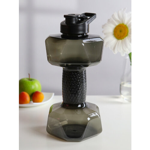 Бутылка для воды Miland Гантеля 2500 мл черная размер 27х125х125 см 510₽