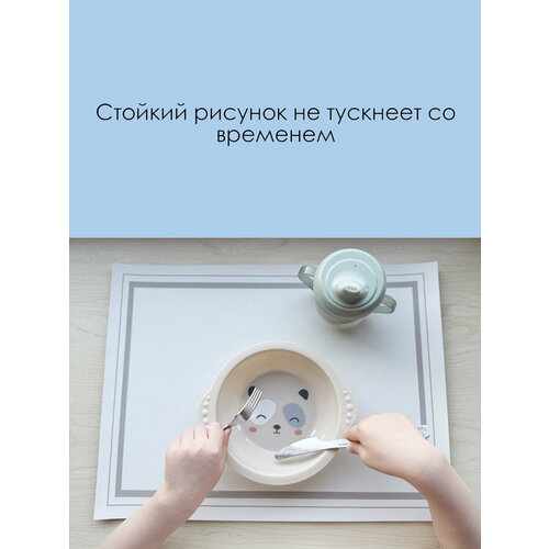 фото Тарелка пластиковая детская глубокая антискользящая для супа пикника home