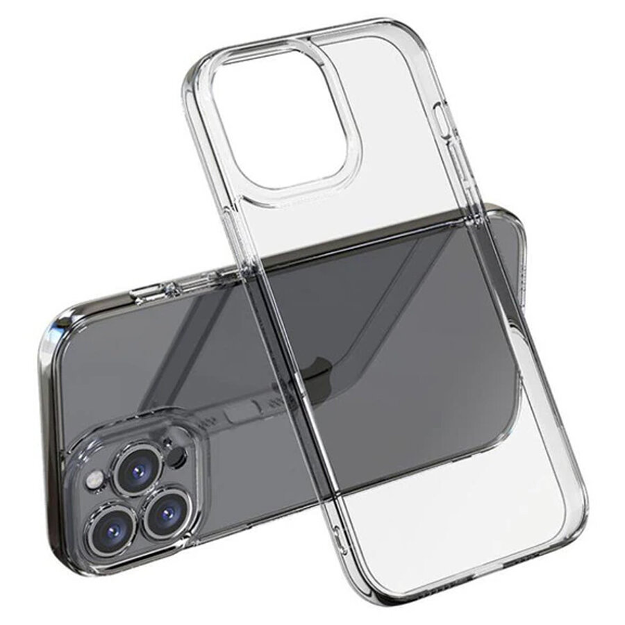Чехол Clear Case пластиковый для iPhone 12/12 Pro 6.1", темно-прозрачный — фото 1