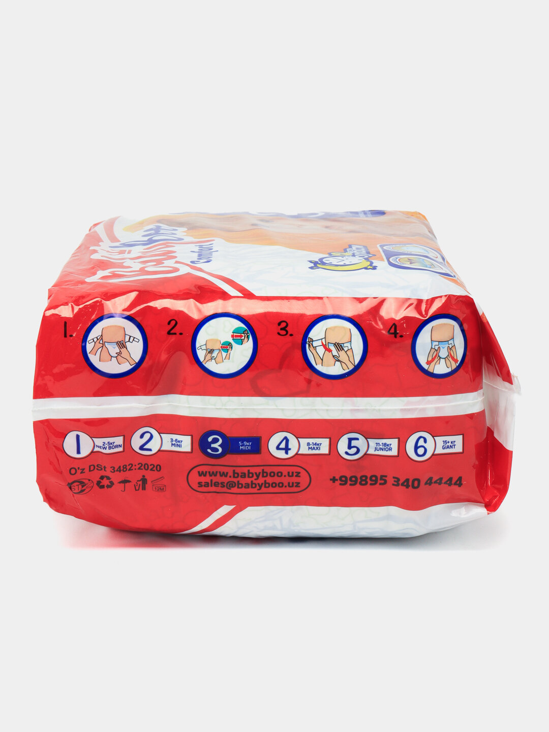 Подгузники BabyBoo "Comfort-3", 32шт, размер 3, для детей 5-9кг, гипоаллергенные — фото 1