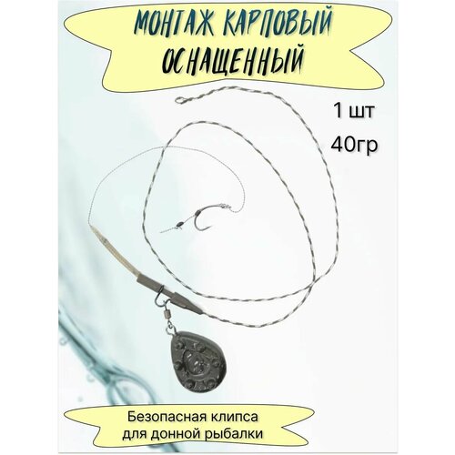 Монтаж карповый Безопасная клипса с грузом