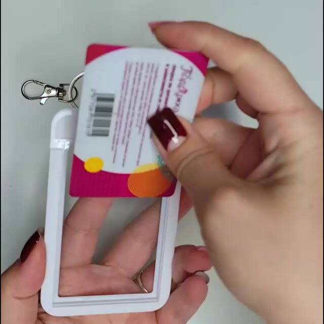 Картхолдер , фактура глянцевая, белый, синий, оранжевый — фото 1