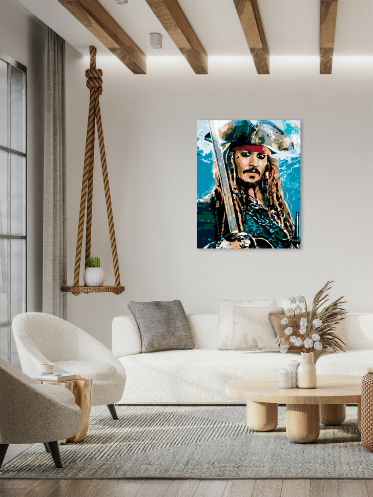 Картина по номерам "Капитан Джек Воробей" — фото 1