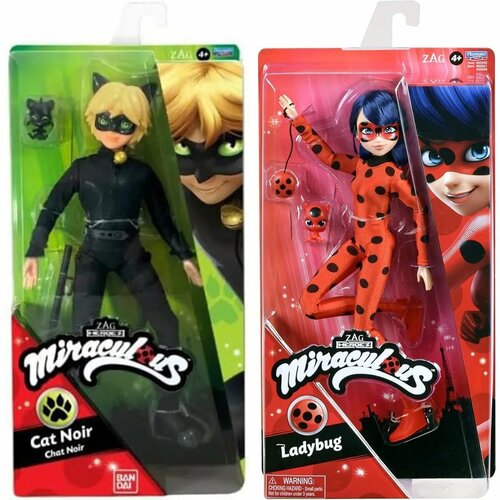 фото Игровой набор "леди баг и супер-кот" из двух кукол 27 см , miraculous, ladybug&cat noir j-11