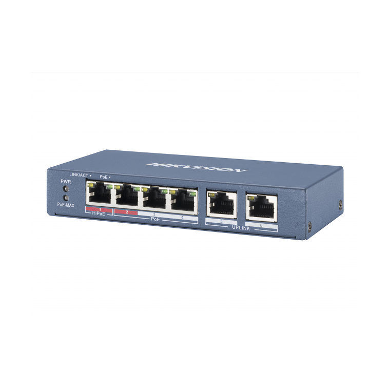 Коммутатор Hikvision DS-3E0106P-E/M Кол-во портов 4, Скорость портов 100Мб/сек, Кол-во SFP-портов 2, Скорость SFP-портов 1 Гбит/сек
