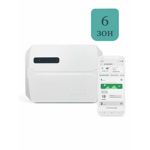 фото Контроллер полива inkbird iic-600-wifi, 6 зон полива, поддержка wi-fi