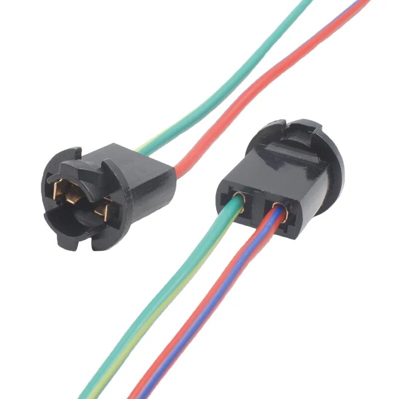 10 шт. T10 розетка приборной панели T10 W5W 168 192 194 поворотный замок клиновые основания лампы приборной панели вилка лампы, 10PCS