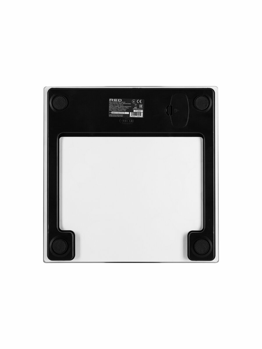 Весы напольные RED SOLUTION RS-751, стекло, максимальная нагрузка 180 кг — фото 1