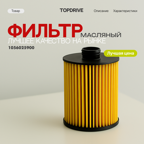фото Масляный фильтр для gelly tugella / monjaro / knewstar 001 | 1056025900 geely