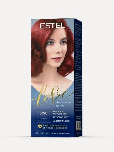Изображение товара ESTEL Стойкая крем-краска для волос Love тон 6/56 Махагон
