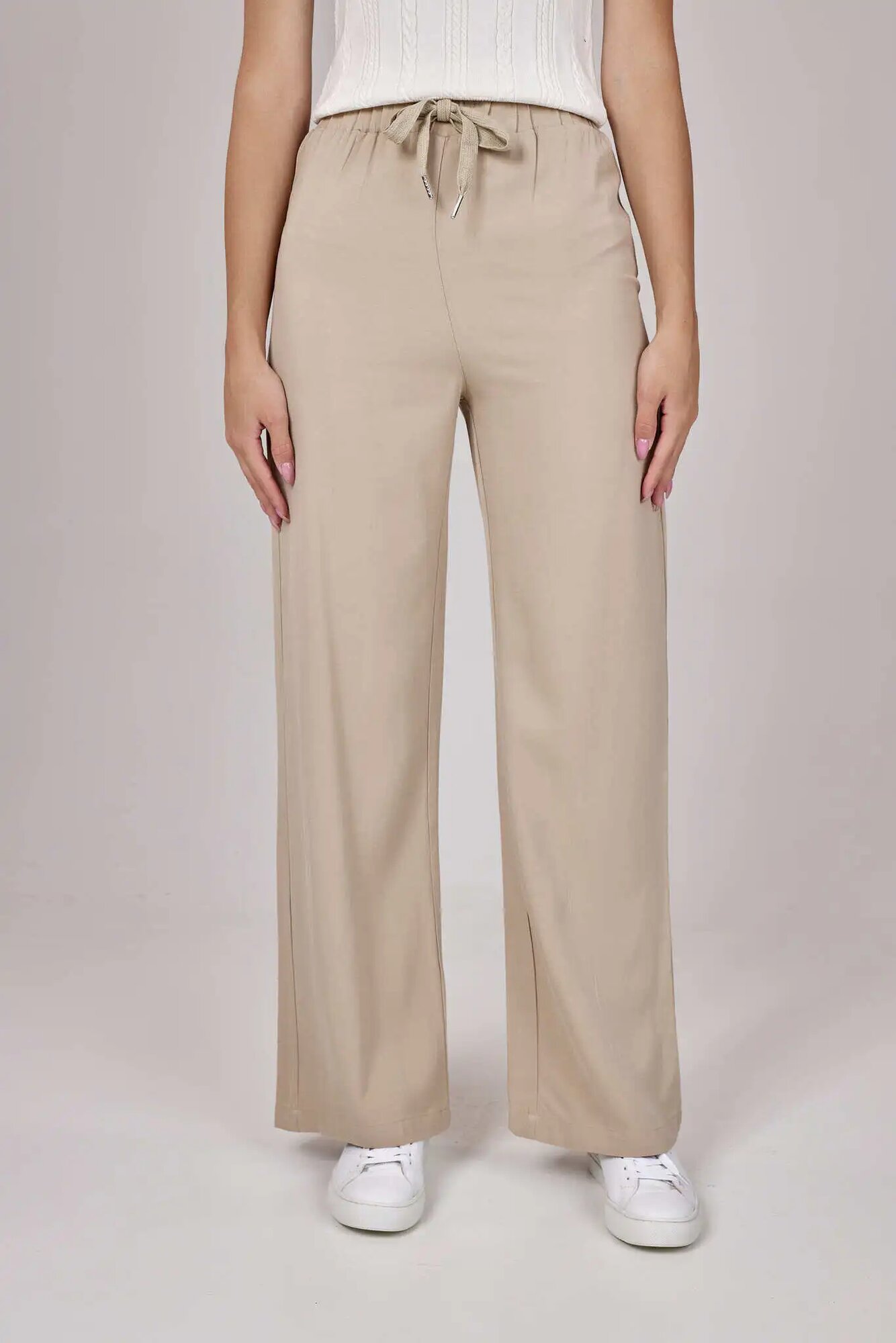 Брюки джоггеры Selfie, размер M, бежевый — фото 1