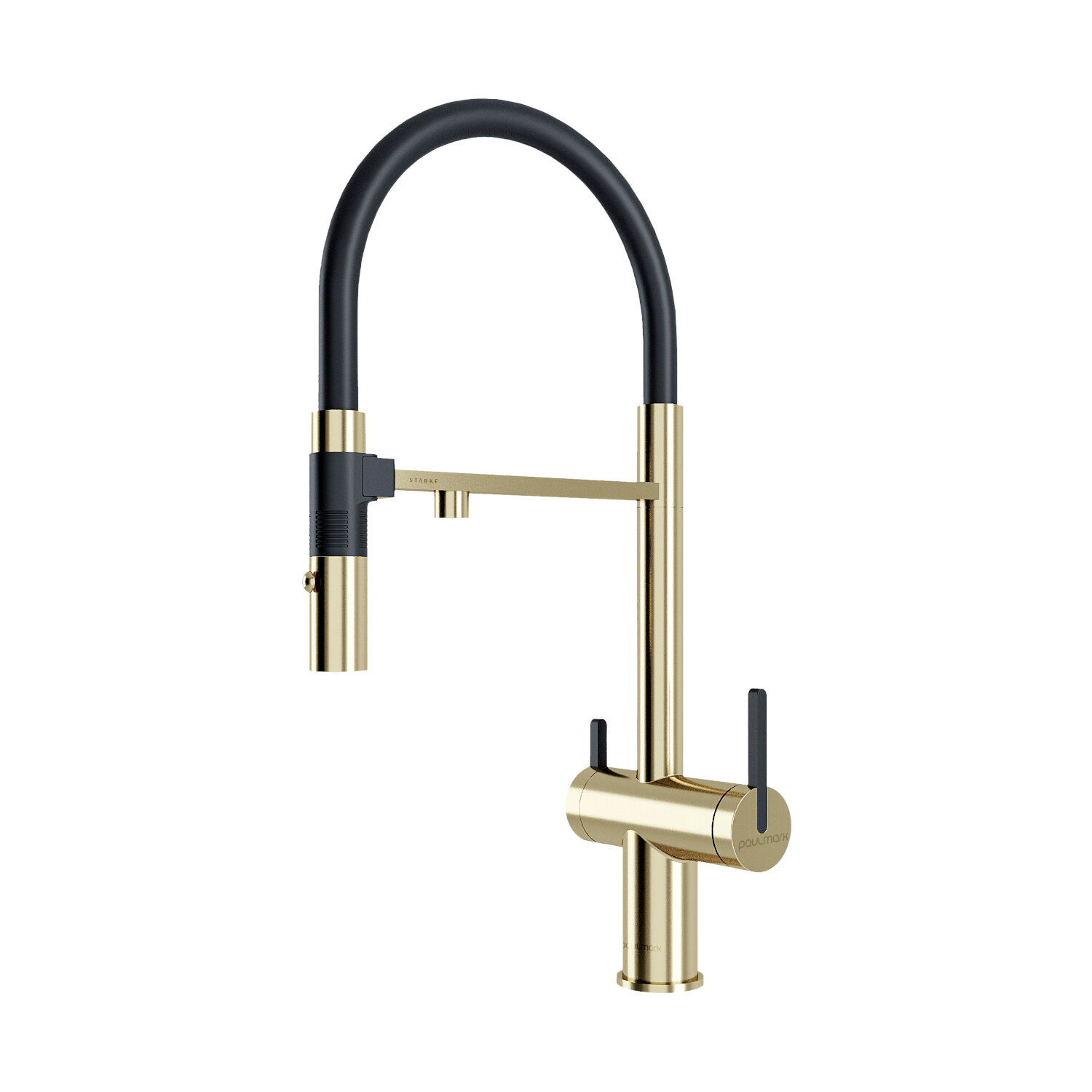 Смеситель Paulmark GRAVITY Gr213888-LG светлое золото с подключением к фильтру