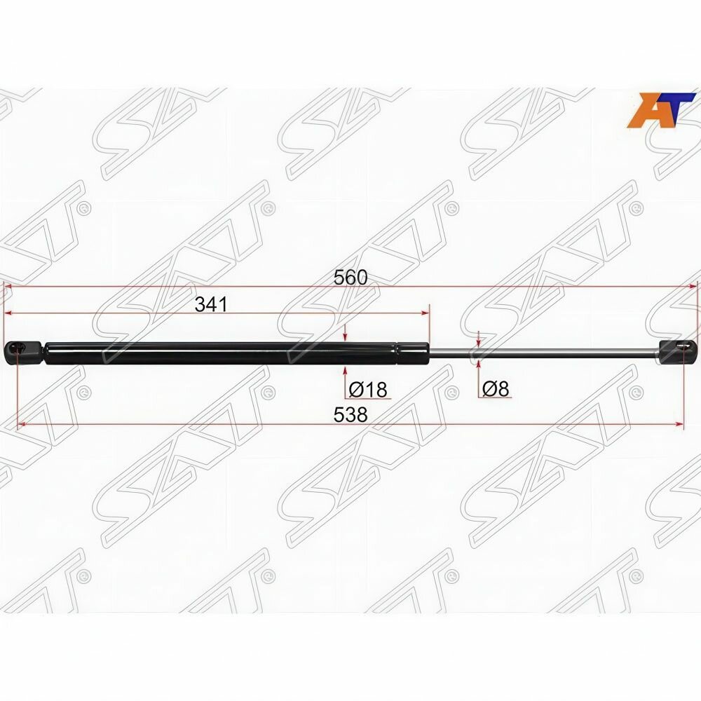Амортизатор капота для Фольксваген Туарег 1 2002-2010, Volkswagen Touareg 1 SAT ST-7L6823359B