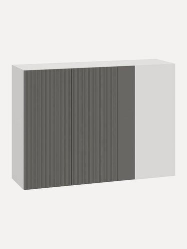 Изображение товара Кухонный модуль навесной, угловой шкаф Стайер с полками, 100х29.6х72 см, Белый / Грей