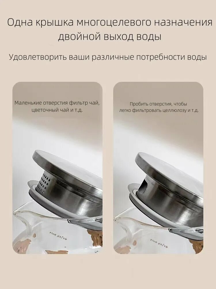 Yali Glass Чайник заварочный "Стеклянный чайник", 1350 мл