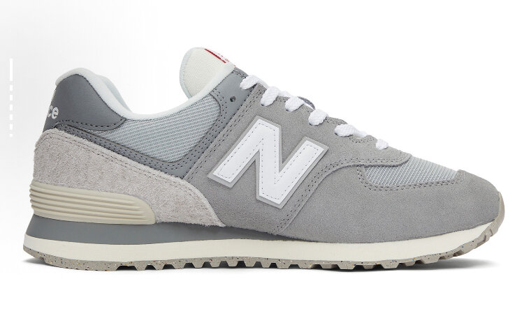 Кроссовки New Balance 574, полнота D, размер 25 см | 40 eu | 39 ru, серый/серый/серый — фото 1