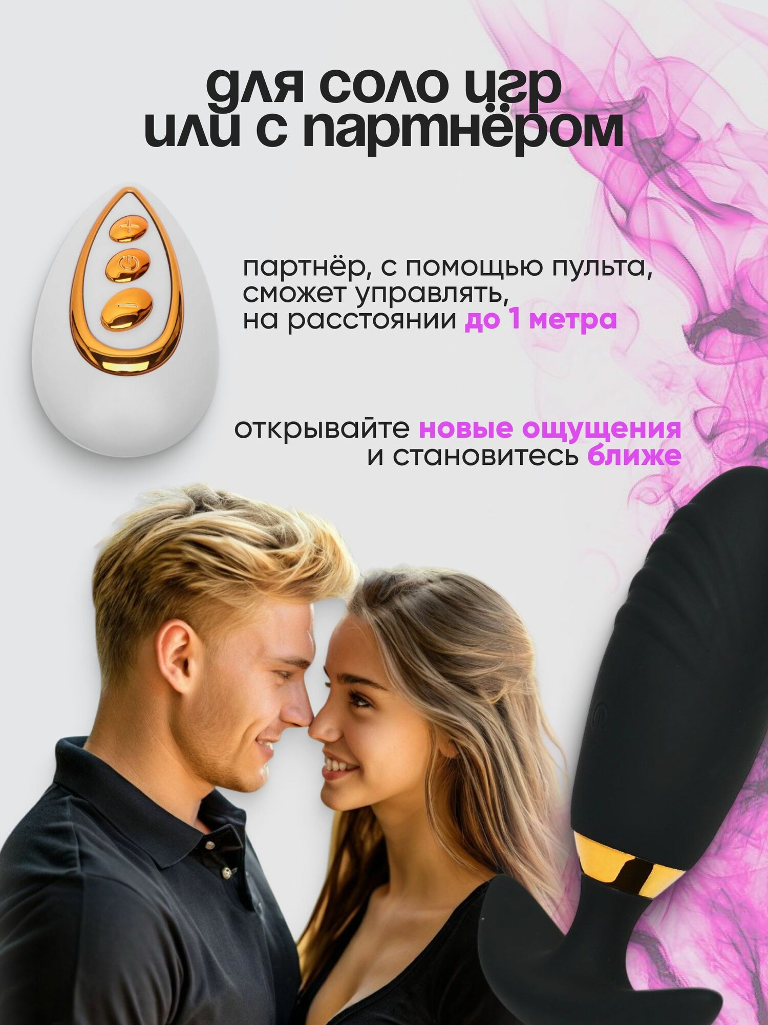Вибратор анальный вагинальный клиторальный с пультом управления для мужчин женщин