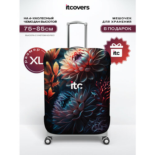 фото Чехол для чемодана itcovers, 3 л, размер l, цветы
