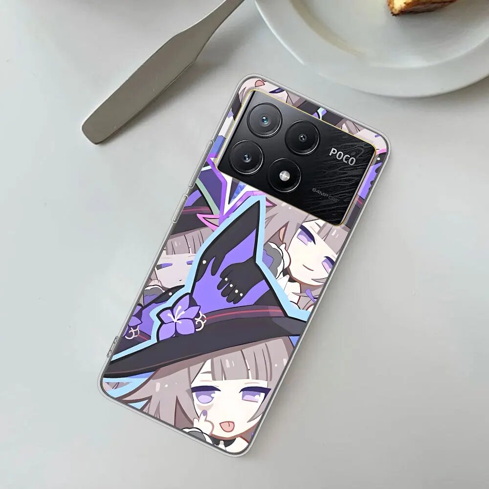 Чехол Honkai Star Rail Herta для Xiaomi Poco M4 F1 X6 X7 M5 X4 GT X5 M5s F5 F4 X3 NFC M3 F3 F2 Pro прозрачный чехол из ТПУ для телефона 4 Xiaomi Poco X5