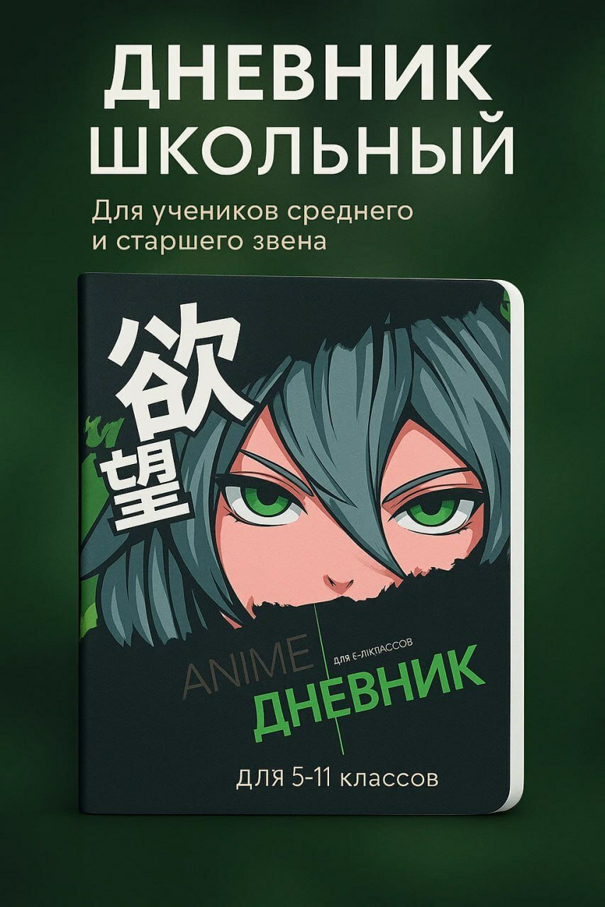 Школьный дневник "Anime" для 5–11 классов универсальная , для школьников