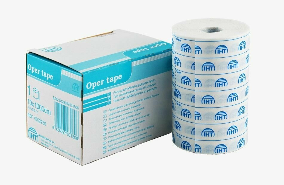 Пластырь фиксирующий Oper tape Omnifixомнификс эластик из неткан материала в рулоне 10 см х 10 м