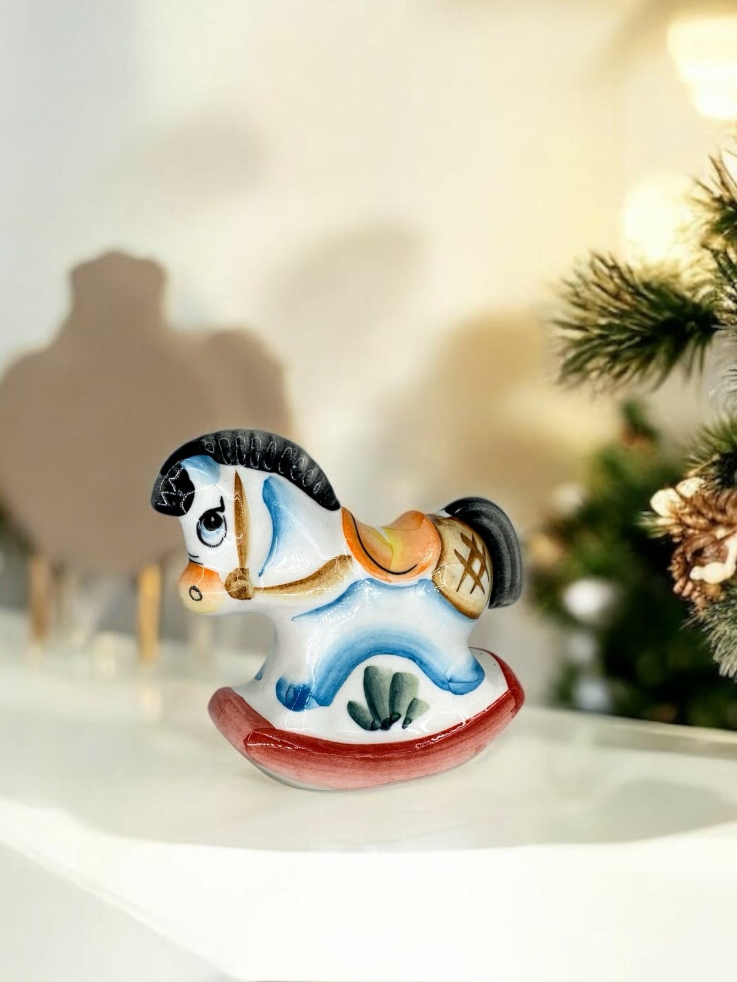 Статуэтка Лошадь символ 2026 года фарфор гжель ручная работа