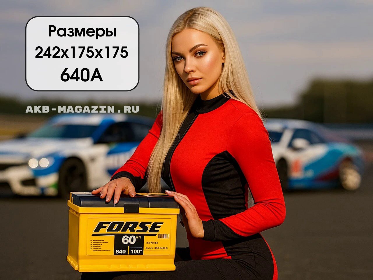Автомобильный аккумулятор премиум класса FORSE 6ст- 60 VLR LB обратная полярность (низкая)