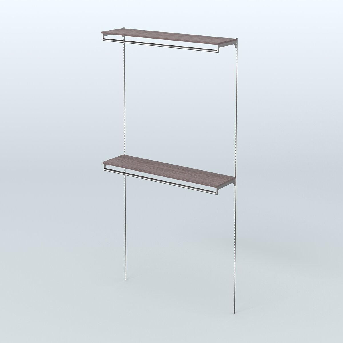 Модульная система Neo Fix №10 с двумя сборными поручнями и полками ДСП 16 мм (1200 мм) Ясень Анкор темный