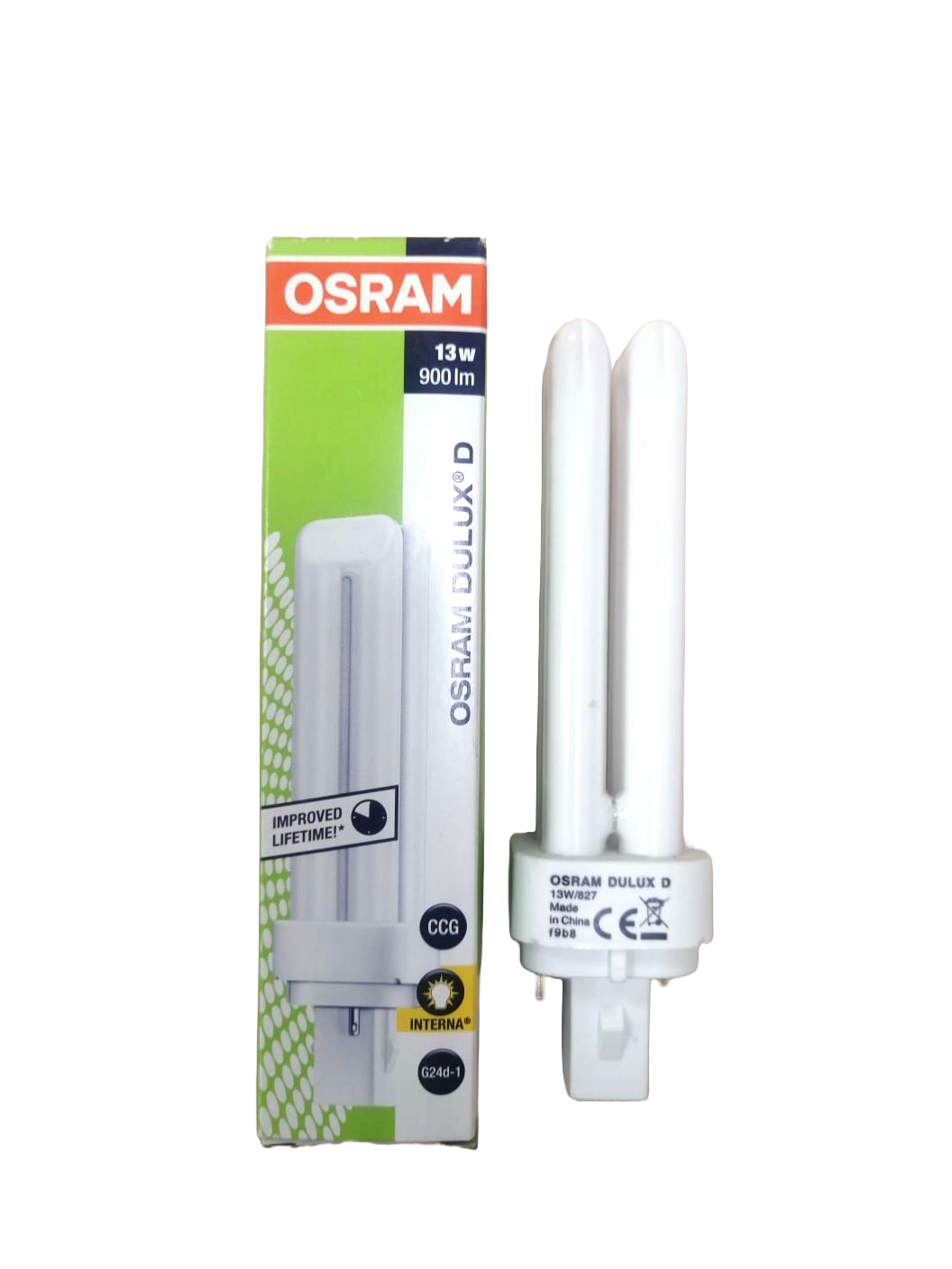 Лампа люминесцентная Osram DULUX D 13W/41-827 G24d-1 (2-штырьковый) 2700K 13 Вт компактная 4050300008127