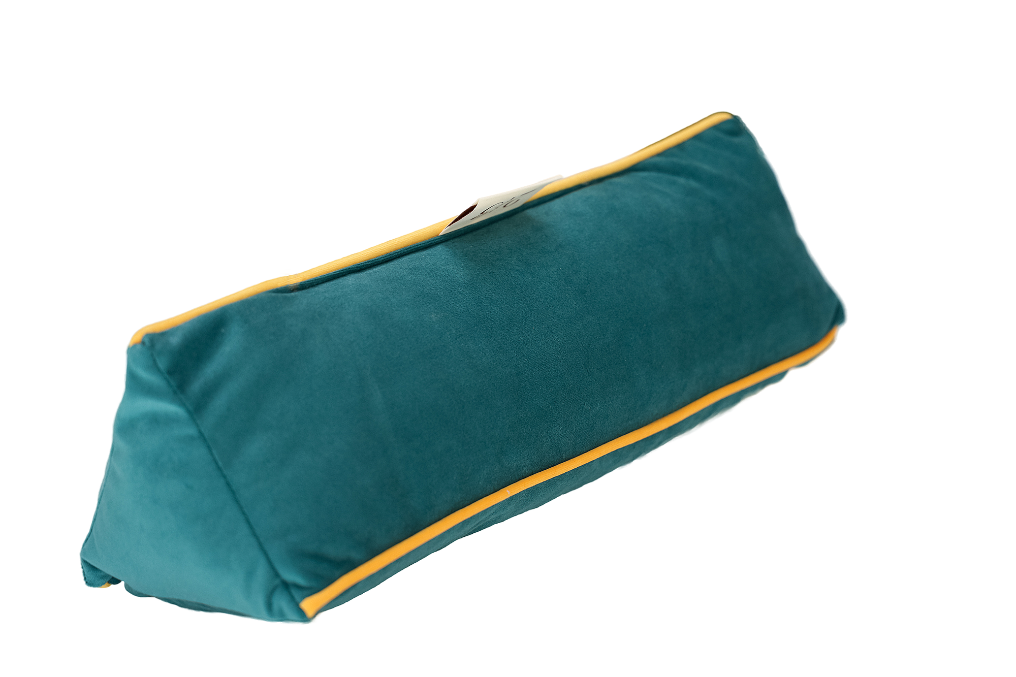 Подушка 14х40 антисквозняк, с кантом, бархат бирюза, 23 Линия — фото 1