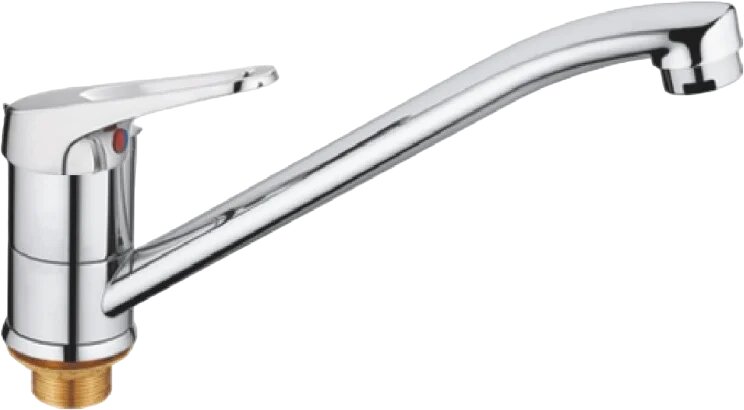 Смеситель для кухни Cron CN13 CN4913 с поворотным изливом  хром  глянцевый  однорычажный  с керамическим картриджем