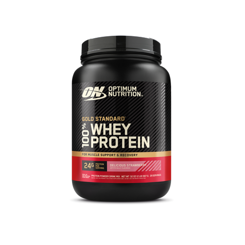 Протеин Optimum Nutrition 100% Whey Gold Standard, 907 гр., клубника