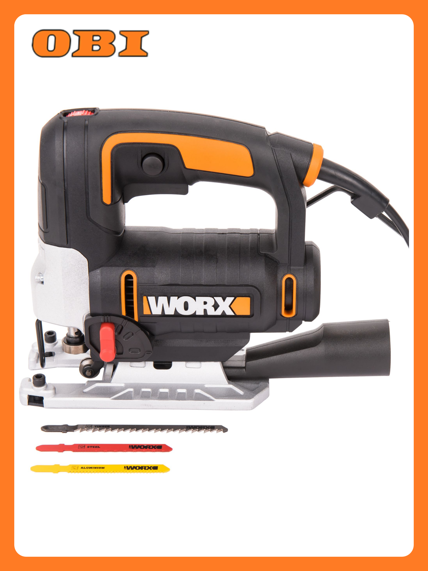 Электрический лобзик Worx WX478.1 650Вт кейс быстрозажимное крепление обрезиненная рукоять