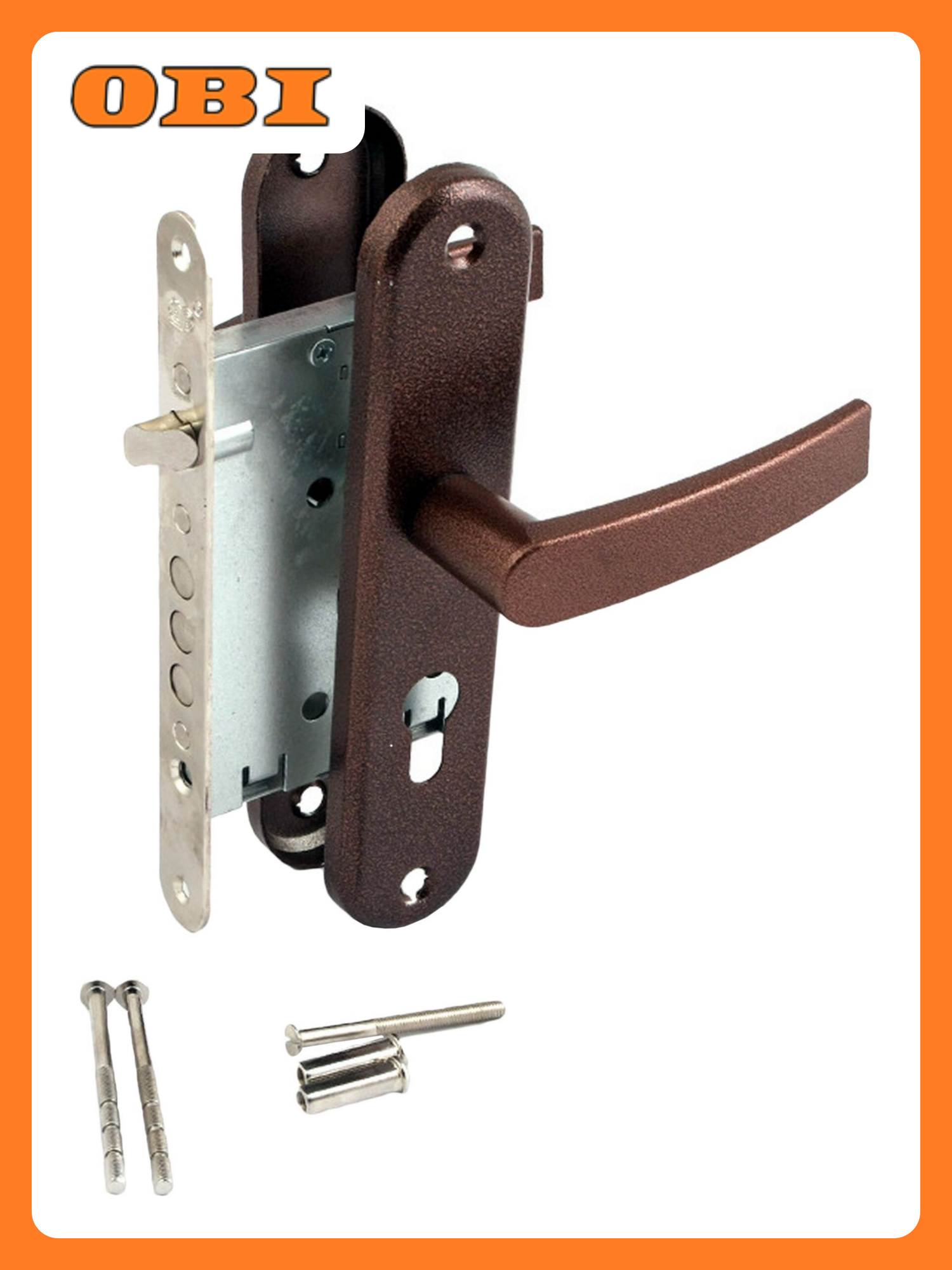 Замок ПроСам 4 31  цилиндровый  медный  для деревянных и металлических дверей