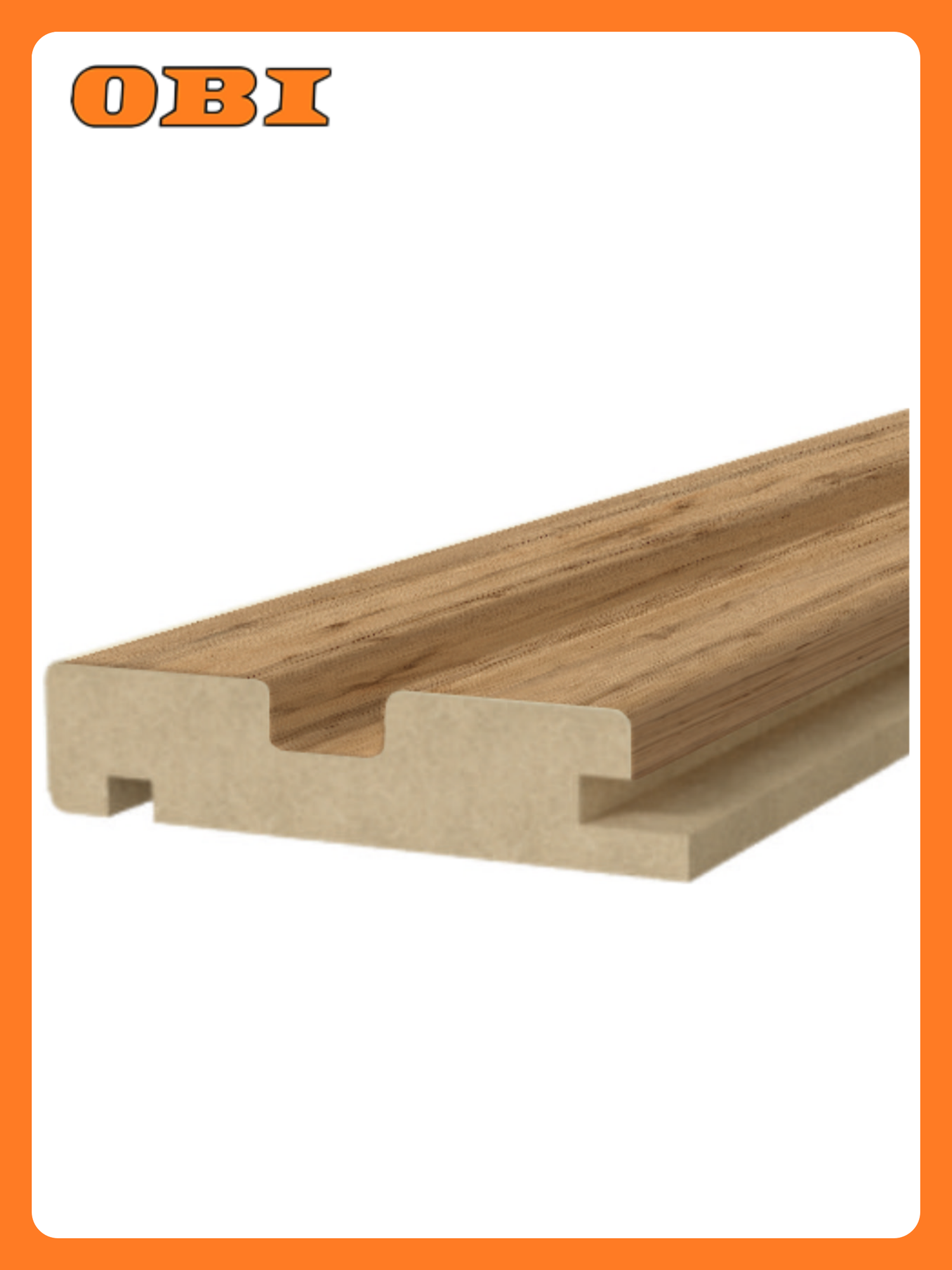 Профиль МДФ Stella Beats Light, 2700х66,5х16 мм, глянцевый, коричневый