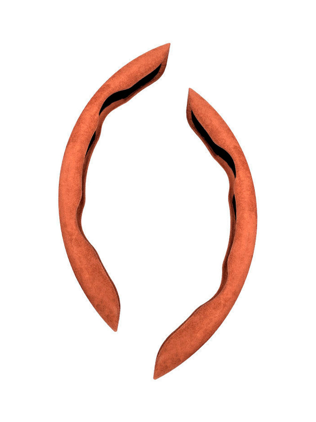 Чехол на руль авто, алькантара и экокожа, универсальный, антискользящий - Коричневый