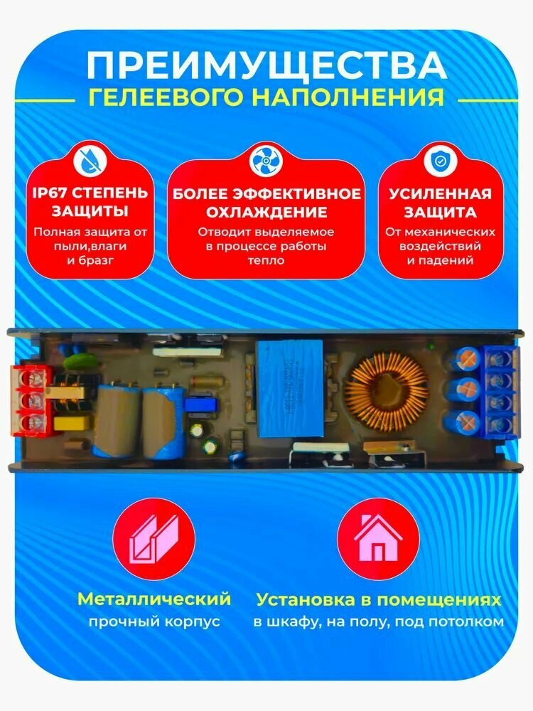 Блок питания 100 Вт для светодиодной ленты 24V трансформатор 100 Вт
