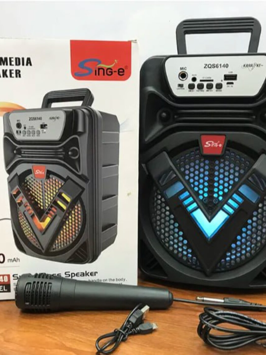 Динамик Sing-e ZQS6140, Bluetooth, встроенный аккумулятор, подсветка, TWS