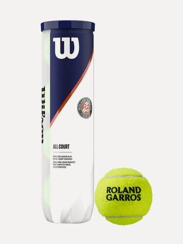 Изображение товара Мячи для большого тенниса Wilson Roland Garros All Court, 4 мяча в банке