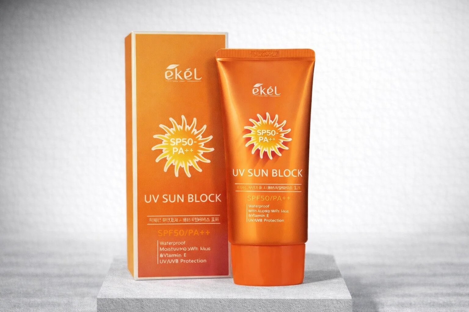 Солнцезащитный крем Ekel, с экстрактом алоэ, 70 мл, SPF 50, PA++, витамин E