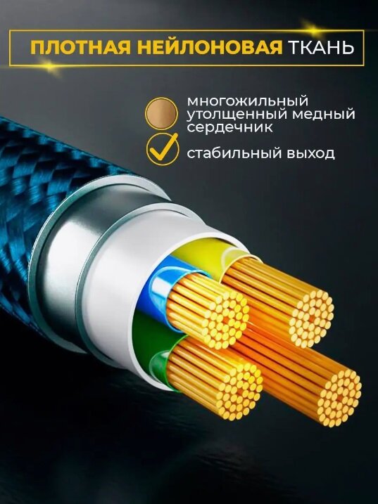 Кабель USB-Type-C для быстрой зарядки PD 66 W, 6 Ампер, 1.2 м, дисплей с измерителем тока, зарядка для Huawei, Xiaomi, Samsung (Зеленый)